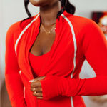 Athleta  Salutation Full Zip Jacket Red Size Small Photo 0