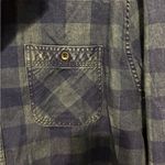 Flag and anthem blue plaid denim long sleeve button down shirt size xl Photo 4
