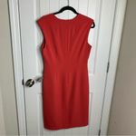 Adrianna Papell  red square neck cap sleeves sheath dress‎ size 12 wedding guest Photo 6