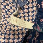 Matilda Jane  Pants Womens Sz Small A Day Off Floral Loose Lounge Wide Leg Blue Photo 2