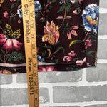 Sundance Dark Floral 3/4 Sleeve Thermal Womens Size Medium Top Purple Photo 3