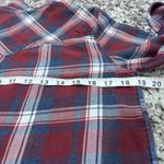 American Eagle Red Blue White Plaid Button (Snaps) Up Long Sleeve Shirt, Size XS Photo 12