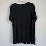 kim rogers Women's Black Honeycomb V-Neck Short Sleeve Flowy Top Size XXL NWT Photo 4
