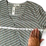 Max Studio New Boho Print Faux Wrap Chiffon Boho Peasant Blouse Long Sleeve Sz M Photo 3