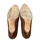 Prada  LEATHER KITTEN HEEL LOAFER PUMP BROWN SIZE 7, EURO 37.5 Photo 7