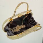 Elegant Gold Clutch EveningBag with Rhinestone Accents and Chain Crossbody
NWT. Photo 3