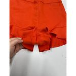 ZARA  Shorts Womens Small Orange Ruffle Hem High‎ Rise Preppy Photo 7