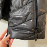 New Balance Black Hooded Puffer Vest Full Zip Camo Print Womens S Retro Sport Photo 5