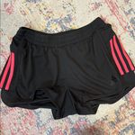 Adidas  Women's Black Shorts with Pink Stripes Photo 0