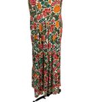 Peruvian Connection Carnaval Dress Maxi Tiered Jersey Floral Print Size Large Photo 10