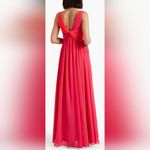 Badgley Mischka  Pink & Orange Twisted Chiffon Gown (10) Photo 2
