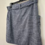 Gap True Wrap Skirt Indigo Blue Cotton Straight Short Pockets ~ Women’s Size M Photo 9