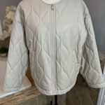 ZARA Beige Faux Jacket size S Photo 0