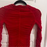 Michael Costello Revolve x  Red Mini Dress Long Sleeve Photo 7
