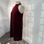 Veronica M Halter Neck Velvet Burgundy Cocktail Mini Dress Size S NWT Photo 2