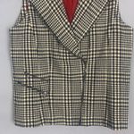 Chico's Chico’s Houndstooth Vest Size 12 Black Cream Checked Tweed Classiccore Layering Photo 7