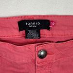 Torrid size 12 large shorts pink denim jeans cutoff cute summer vacation raw he Photo 1