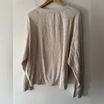 Aerie Offline Cream Oatmeal Waffle Knit Long Sleeve Relaxed Pullover Sweater Photo 4