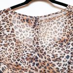 Hazel Short Sleeve Semi Sheer Leopard Print Dress Size Small Photo 6