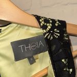Theia dress Black Green Lace Floral Dress sequins embellished NEW 6 Photo 4