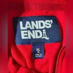 Lands' End Lands’ End Women’s Red Fleece 1/4 Zip Pullover Size XL Warm Cozy Classic Photo 1