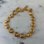 NWOT Julie Vos Gold Bracelet with Clear Gemstones Photo 1