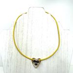 14K two tone genuine gold floating heart necklace Multiple Photo 6