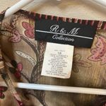 Vintage R & M Collection Sheer Puff Sleeve Floral Blazer Jacket 16 Purple Photo 7