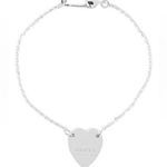Gucci New Silver Trademark Heart Bracelet in Silver Photo 0