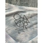 Chaser NWT!  Blue White Pink Tie Dye Sunsets Cocktails Dream Flutter Sleeve Tee M Photo 3