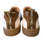 Chloé New White Leather Women's Sneakers, size 38/US 8 Photo 4