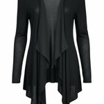 Jennifer Lopez Black Drape Cardigan Photo 0