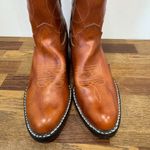 Bronco Womens Western Boots 8.5 Leather Made‎ in USA Mid Calf Cowboy Brown Photo 6