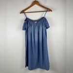 Cloth & Stone Small Off The Shoulder Chambray Denim Mini Dress Anthropologie Photo 1