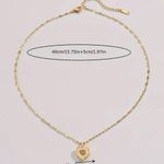 Graduation Gift 🎓 Golden Love Heart Pendant Necklace, Simple Necklace Gold Photo 4