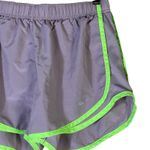 Nike  Dri Fit Running Shorts Womens M Gray Neon Green Athletic Gym Workout Photo 1
