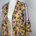 Grace + Emma Women's Kimono Floral Print Mustard S/M Yellow Size M Photo 1