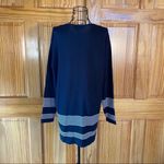 Episode Wool Blend Striped Tunic Sweater Black Size Medium Photo 5