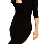 Boden Rosalie Twist Front Jersey Knit Dress in Black Size 8 Photo 0