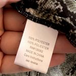 Lavender Brown Green Snakeskin Print Sheer Blouse - Small Photo 5