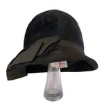 Vintage Italian Brigitte Lilli of California Black Wool Grosgrain Bow Cloche Hat Photo 4