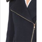 Club Monaco Wool Josette Faux Fur Removable Collar Zip Peacoat Black Large $495 Photo 4