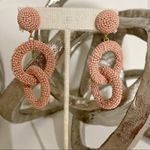 Blogger earrings‎ light pink beaded Photo 2