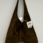 Haute Hippie  | Olive Green Suede/Leather Festival Hobo Bag w/ Matching Mini Bag Photo 0