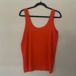 ZARA Women's Orange Ribbed Sleeveless Top Size L Photo 2