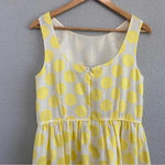 Loft  White and Yellow polka dot dress size 10‎ EUC Photo 3
