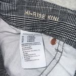 American Eagle Hi-Rise Mini Skirt Plaid Super Stretch Black White Size 4β Photo 5