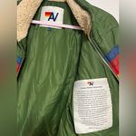 Aviator Nation  Green Varsity Jacket with Multicolor Stripes Photo 10