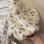 NWT Hyacinth House Floral Puff Sleeve Baby Doll Top White Size M Photo 3