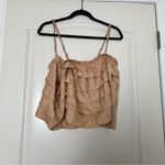 Ulla Johnson NWT Desi Ruffle Top in Macadamia Size 6 Photo 2